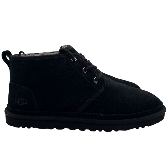 UGG‎ Neumel Men\'s Black Suede Chukka Boots Shearling Lined Size 11 main image 9